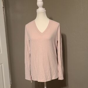 Matty M V Neck Heather Blush Tunic Sweater NWT XS Soft And Comfortable